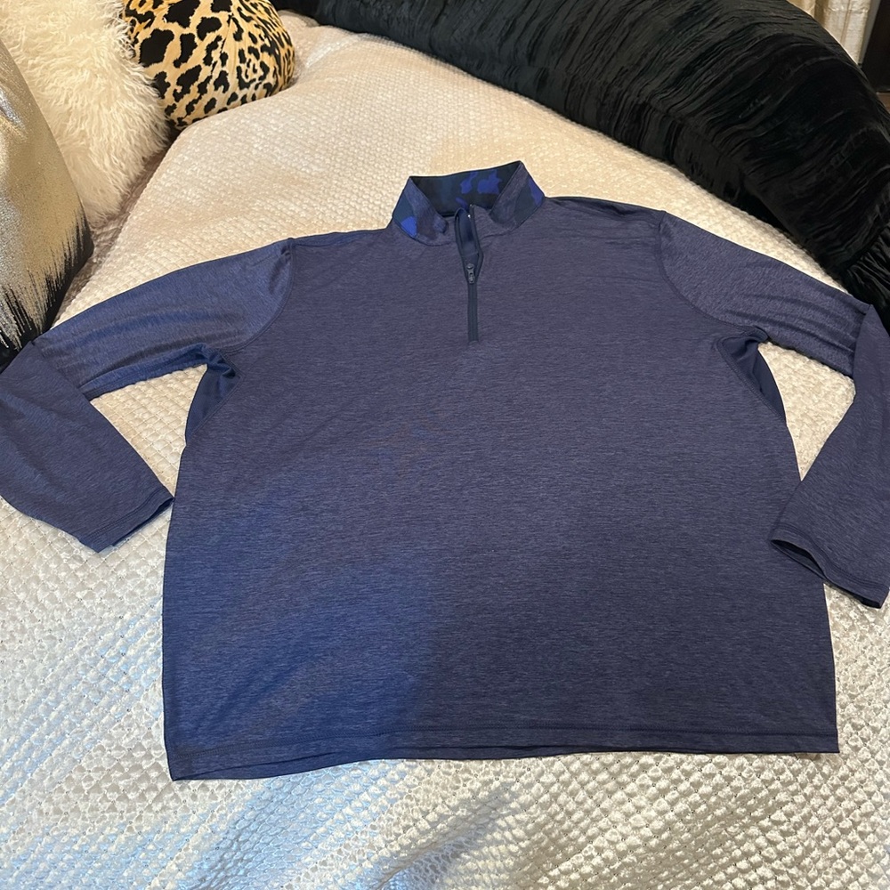 Greyson Quarter Zip Navy Pullover